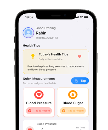 Oopti BP Tracker App Interface